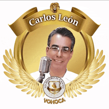 a picture of carlos leon with wings and a lion