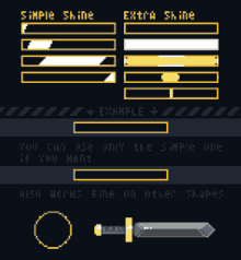 a screenshot of a game that says simple shine extra shine and you can use only the simple one if you want