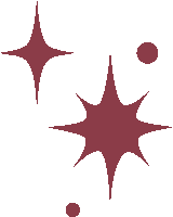 a drawing of three red stars with a circle in the middle