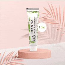 a tube of let it glow facial massage cream