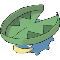 a drawing of a pokemon with a green hat on