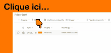 a screenshot of a web page with the words clique ici