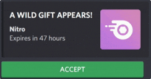 a wild gift appears on a screen that expires in 47 hours