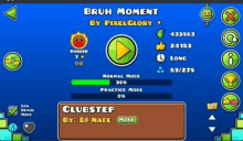 a screenshot of a game called geometry dash .