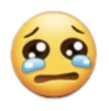 a crying emoji with tears running down its face .