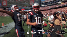 a fox nfl broadcast of a football game between the patriots and panthers