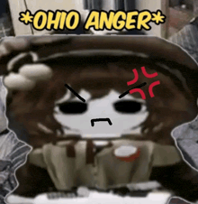 a cartoon character with the words ohio anger written above it