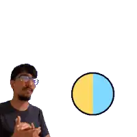 a man clapping in front of a golden ratio + sticky goldsticky logo