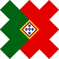 a green and red cross with a diamond in the middle