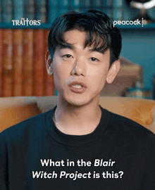 a man is asking what in the blair witch project is this on peacock