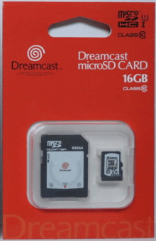 a dreamcast microsd card that is 16 gb in size