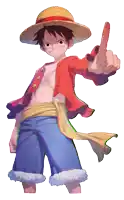 luffy from one piece giving a thumbs up