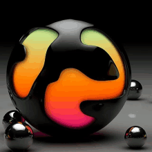 a colorful ball with a swirl in the middle