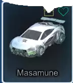 a picture of a car in a video game with the name masamune on it .