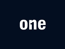 the word one is on a dark blue background .