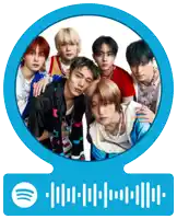a picture of a group of young men with a spotify code