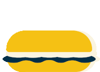 a yellow sandwich with a blue sauce on the side