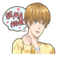 a cartoon drawing of a man with a speech bubble that says sema ngat