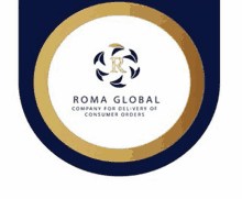 a logo for roma global company for delivery consumer orders