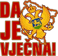 a poster with a eagle and the words da je v jecna on it