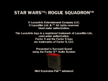 a screenshot of star wars rogue squadron from lucasarts entertainment company