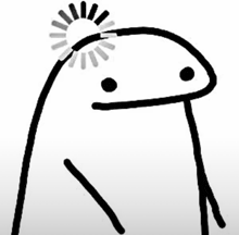 a black and white drawing of a stick figure with a sun coming out of its head .