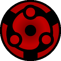 a red and black circle with a black circle in the center