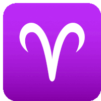 a purple icon with a white ram symbol on it