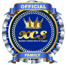 an official xcs family badge with a crown on top