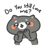 a drawing of a cat with the words do you still love me