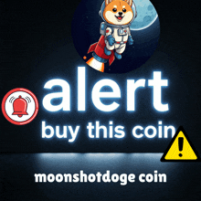 a poster that says " alert buy this coin "