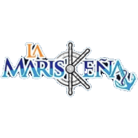 a logo for la mariscena with a compass on it