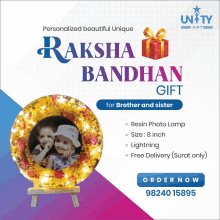 an advertisement for a personalized beautiful unique raksha bandhan gift