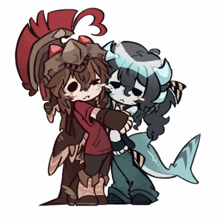 a drawing of a boy and a girl with the number 3 on them