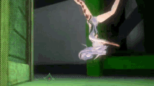 a person is flying through the air in a video game while holding a sword .