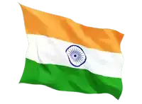 a flag of india is waving in the wind on a white background