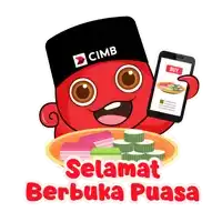 a cartoon character with a cimb hat is holding a cell phone over a plate of food