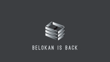 a sign that says " belokan is back " with a silver box