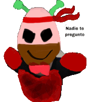 a drawing of a ninja egg with the words nadie te pregunto written below it