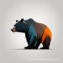 an illustration of a bear with the website www.aiartgenerator.cc underneath