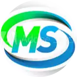 a blue and green logo with the letter ms