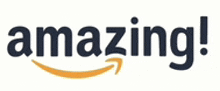 the amazon logo is a black and orange logo with a smiling face .