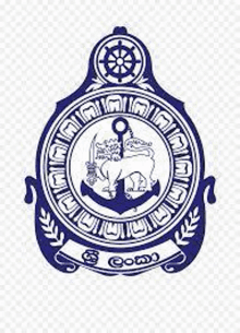 a blue and white logo with a lion , anchor , and steering wheel .