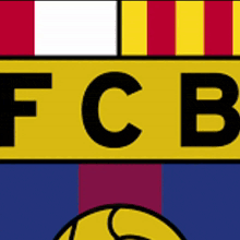 a logo for fcb with a soccer ball in the middle