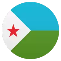 a blue white and green flag with a red star on it