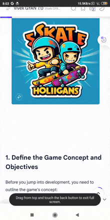 a screenshot of a game that says skate holigans