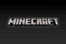 a black background with the word minecraft in white letters