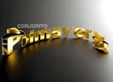 the word primavera is written in gold letters