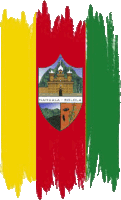 a red yellow and green flag with a coat of arms that says nahuala solola