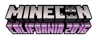 a logo for minecraft california 2016 is shown